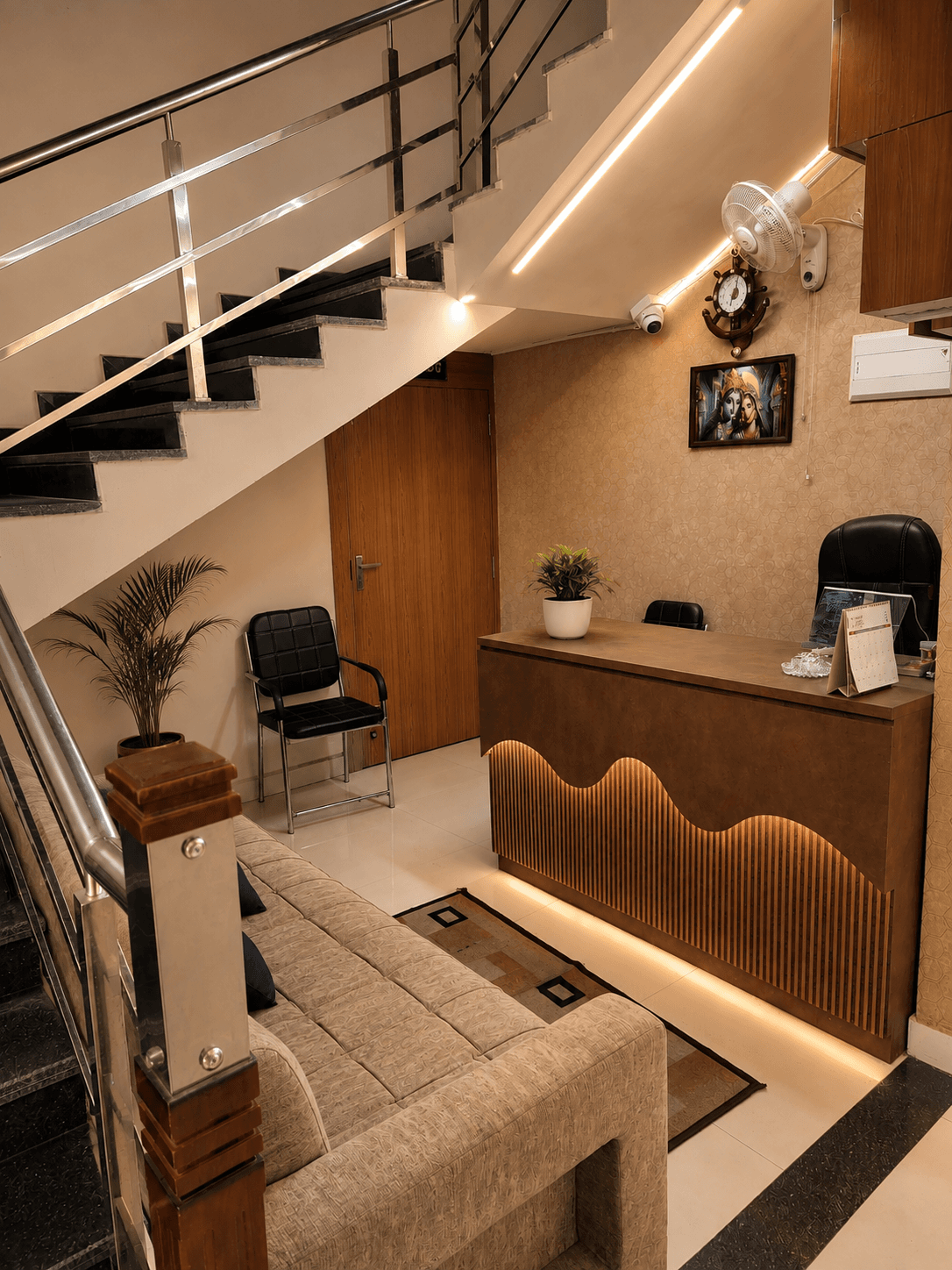 Reception area at The City Crown Resort